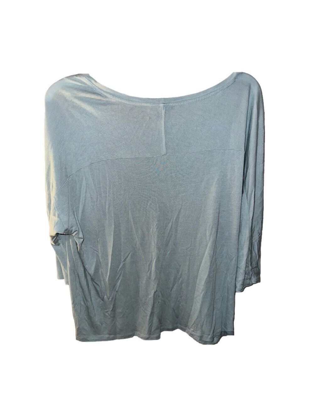 Vince 3/4 Sleeve Crew Neck Tshirt in Blue - Picture 3 of 8